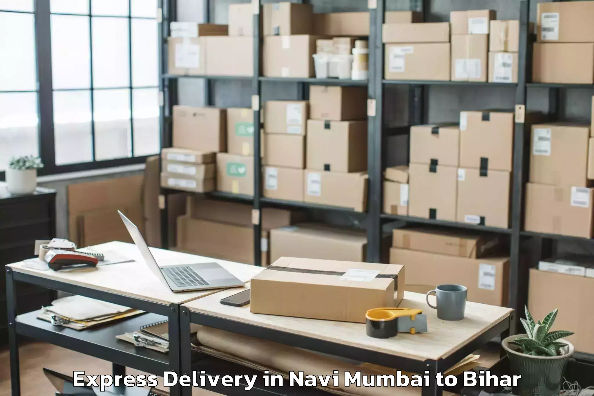 Top Navi Mumbai to Babubarhi Express Delivery Available